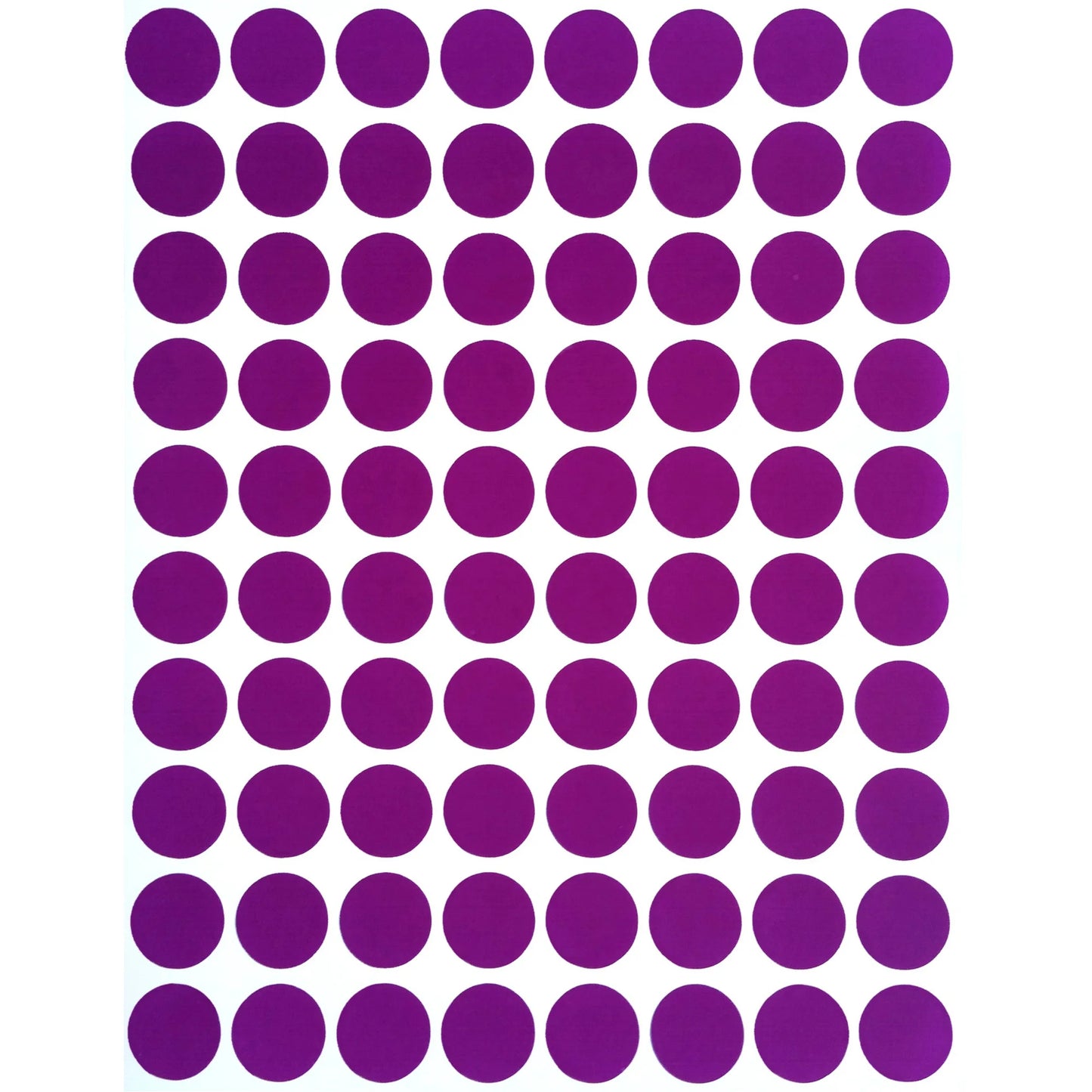 Color Coding Labels 13mm 1/2" Purple 32 sheets/pk  2,560 Stickers