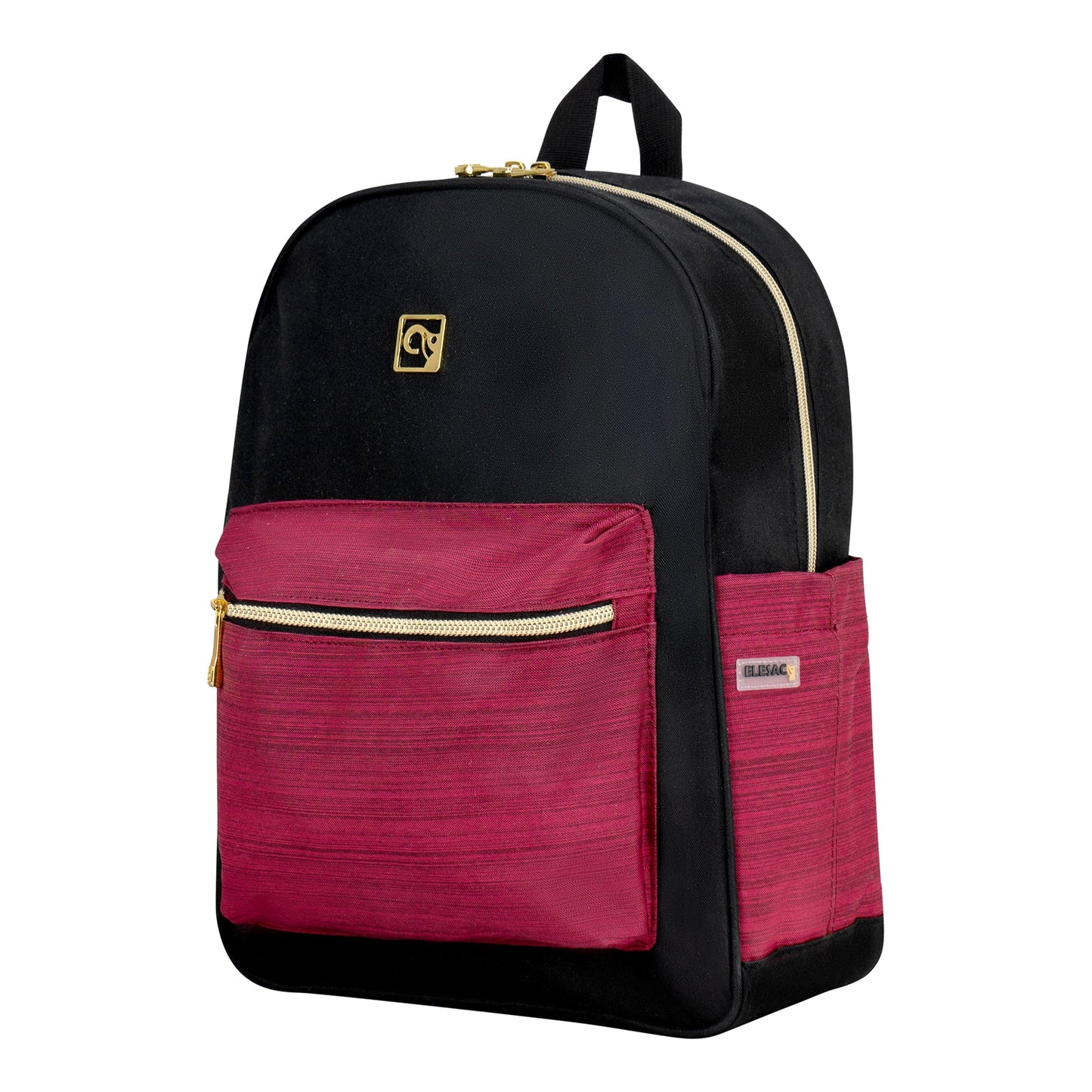 Elesac: 14" Black / Pink Backpack