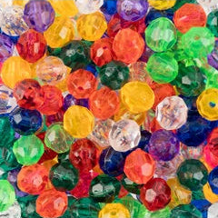 Facetted Beads 10mm Transparent Multi 1000pcs