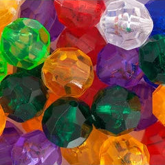 Facetted Beads 12mm Transparent Multi 1000pcs