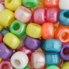 Crow Bead/Pony Bead 9mm Pearl Multi 1000pcs
