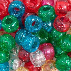Crow Bead/Pony Bead Sparkle 9mm Multi 1000pcs