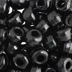 Crow Bead/Pony Bead Opaque 9mm Black 1000pcs