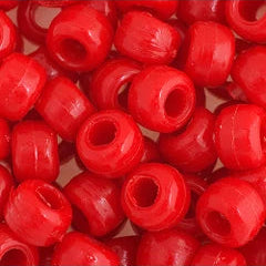 Crow Bead/Pony Bead Opaque 9mm Red 1000pcs