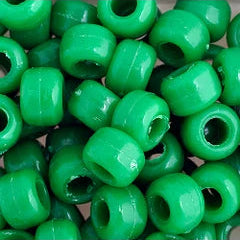 Crow Bead/Pony Bead Opaque 9mm Green 1000pcs