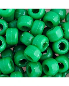 Crow Bead/Pony Bead Opaque 9mm Green 1000pcs