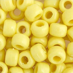 Crow Bead/Pony Bead Opaque 9mm Yellow 1000pcs