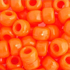 Crow Bead/Pony Bead Opaque 9mm Orange 1000pcs