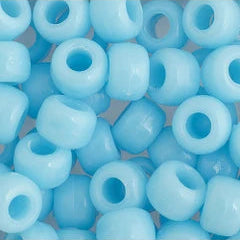 Crow Bead/Pony Bead Opaque 9mm Light Blue 1000pcs
