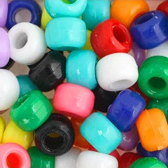 Pony Beads 6mm x 9mm Assorted Colors 1000pcs