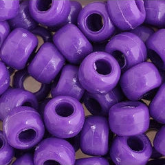 Crow Bead/Pony Bead Opaque 9mm Purple 1000pcs