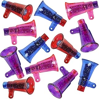 2" Glitter Megaphone 12 pcs