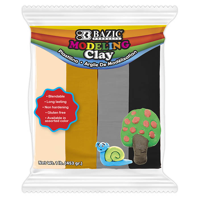 1 lb. Modeling Clays Individual Solid Color Packs Natural/ Earth