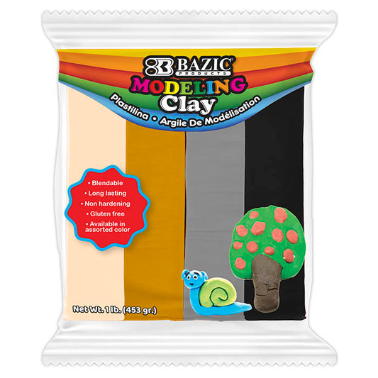 1 lb. Modeling Clays Individual Solid Color Packs Natural/ Earth