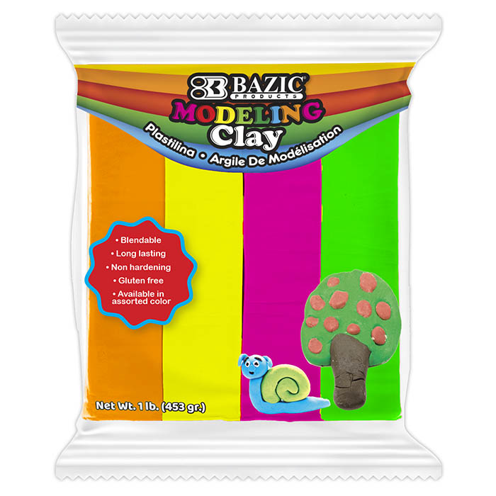 1 lb. Modeling Clays Individual Solid Color Packs Fluorescent