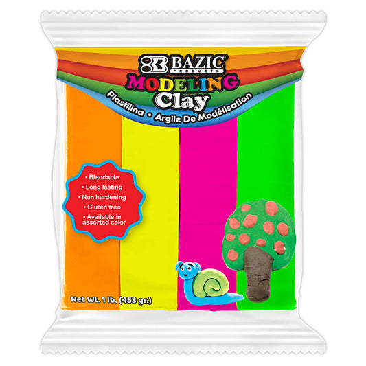 1 lb. Modeling Clays Individual Solid Color Packs Fluorescent