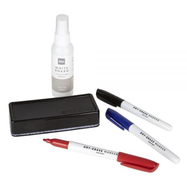 Dry-Erase Marker Set, Fine Point, 100% Recycled Plastic Barrel, Assorted Colors