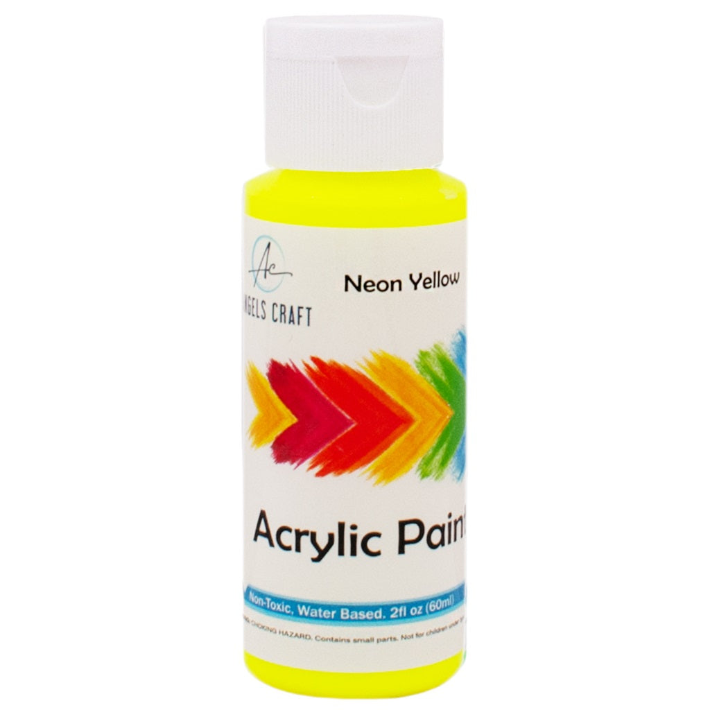 Acrylic Paint, Neon Yellow, 2fl oz