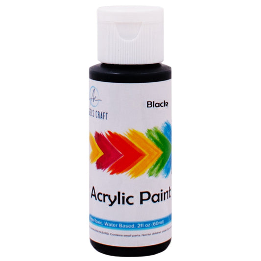 Acrylic Paint, Black, 2fl oz