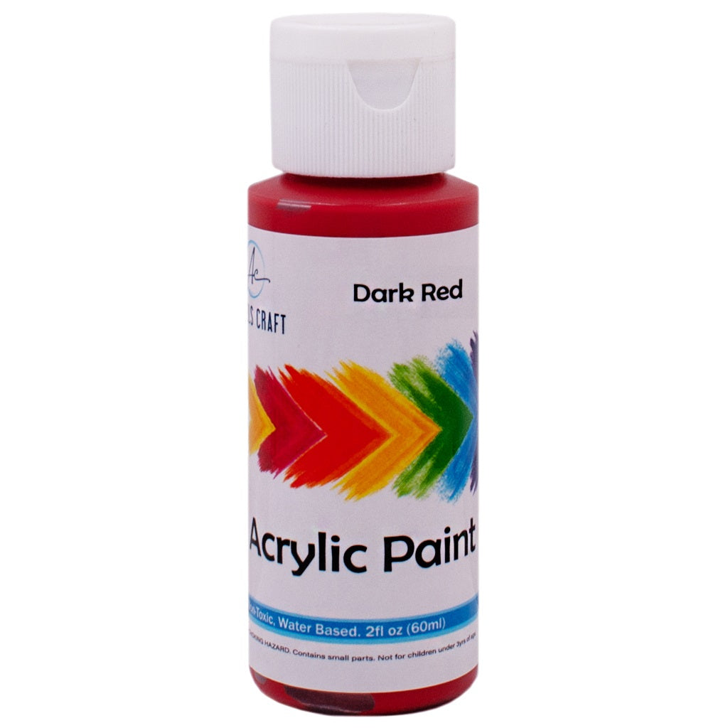 Acrylic Paint, Dark Red, 2fl oz