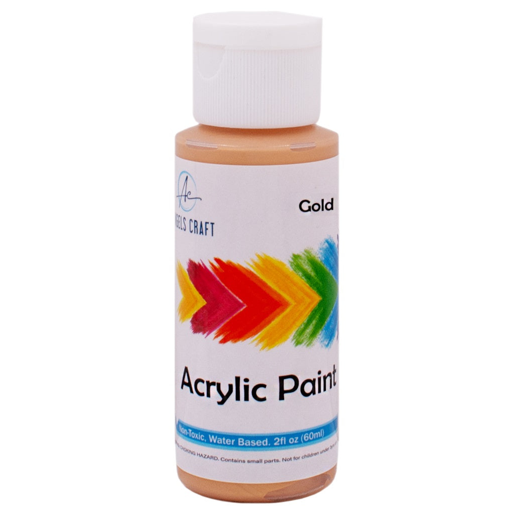 Acrylic Paint, Gold, 2fl oz