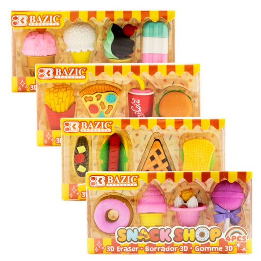 Snack Shop 3D Eraser, Pack May Vary