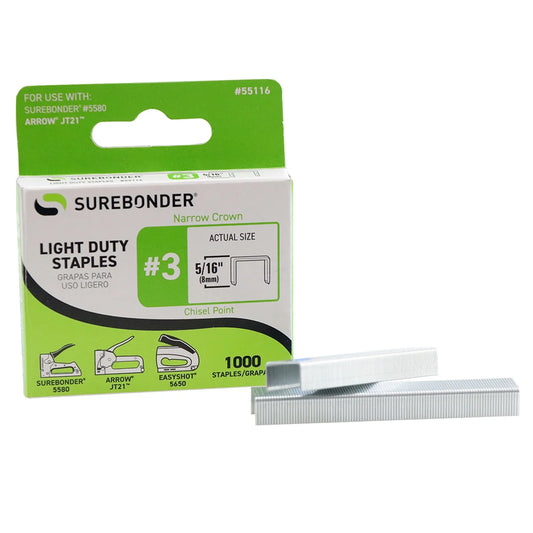 Jt21 Light Duty Staples 5/16" 1000 Pack
