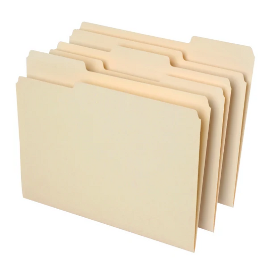 Manila File Folder 100 Pack