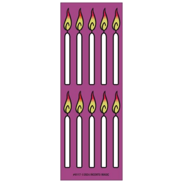 Animated Shabbos Yom Tov Chanukah Candles (Large)