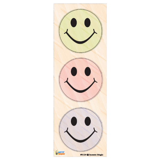 Pastel Color Smiley Stickers (Large) Pack of 6 Sheets