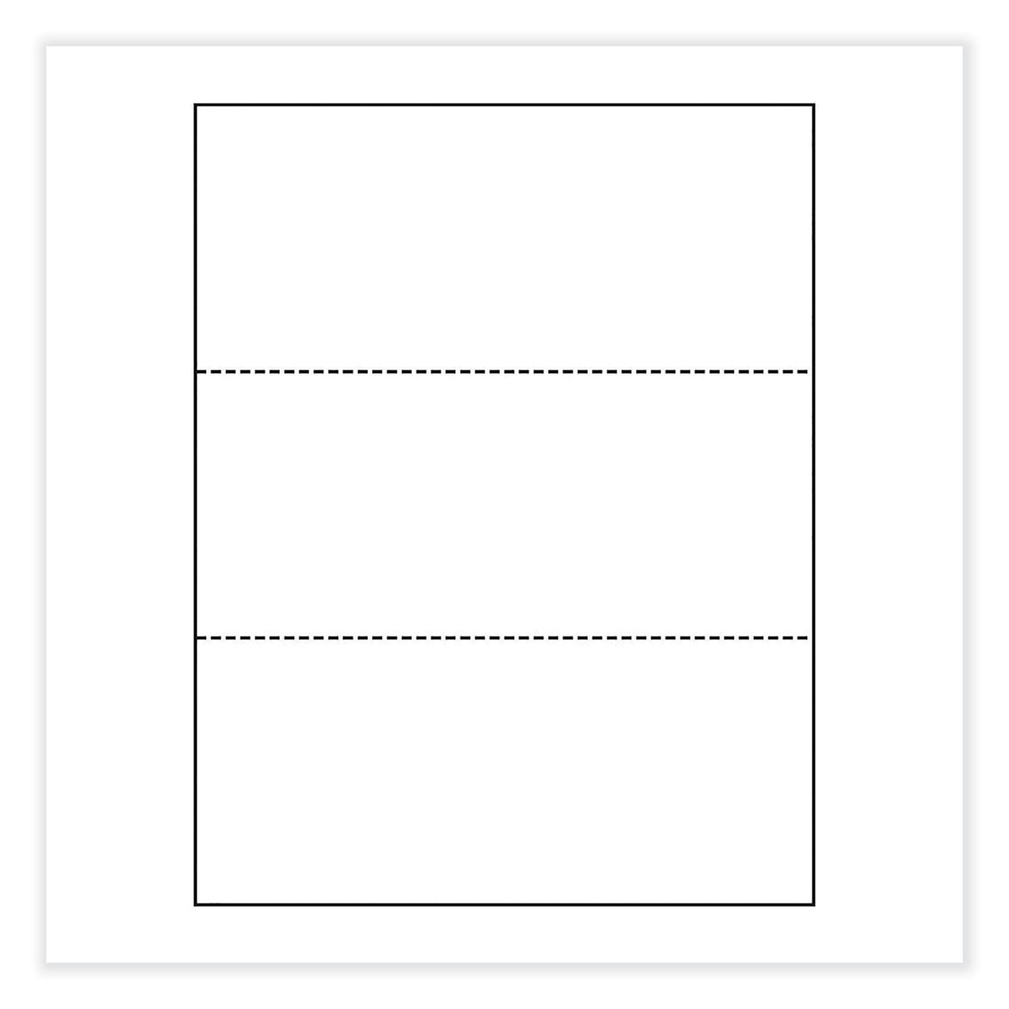 Perforated Paper, 20 lb Bond Weight, 8.5 x 11, White, 500/Ream