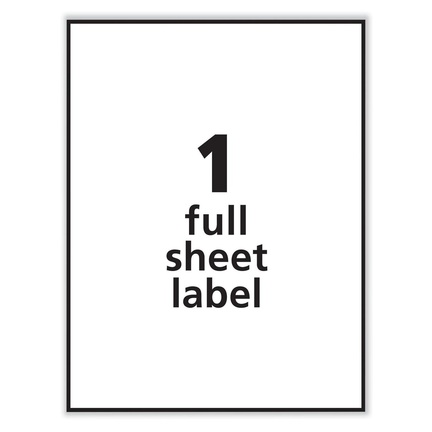 Clear Labels 1 on a page 50 Sheets/Box