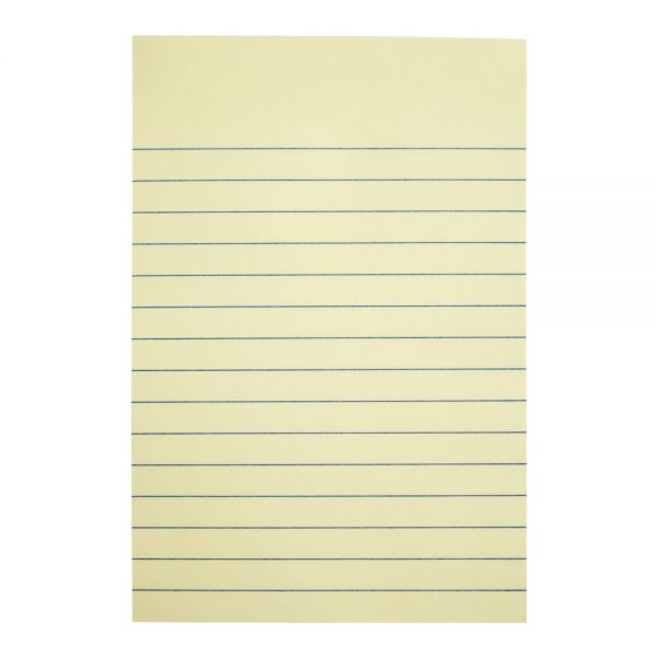 Sticky Notes Self-Stick Note Pads, Lined, 4 X 6, Yellow,