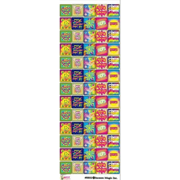 Teacher Incentives Yiddish Square Stickers , Pack of 6 Sheets