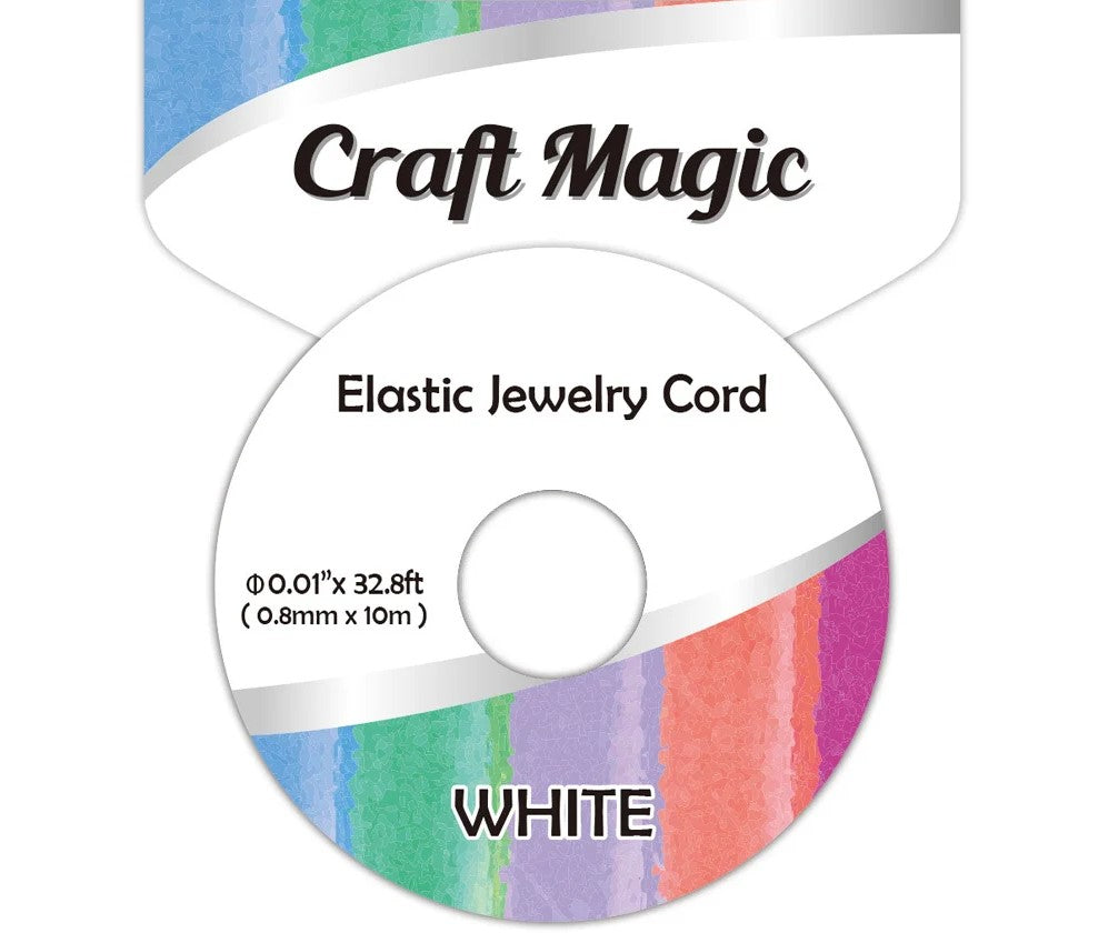 Elastic Jewelry Cord White