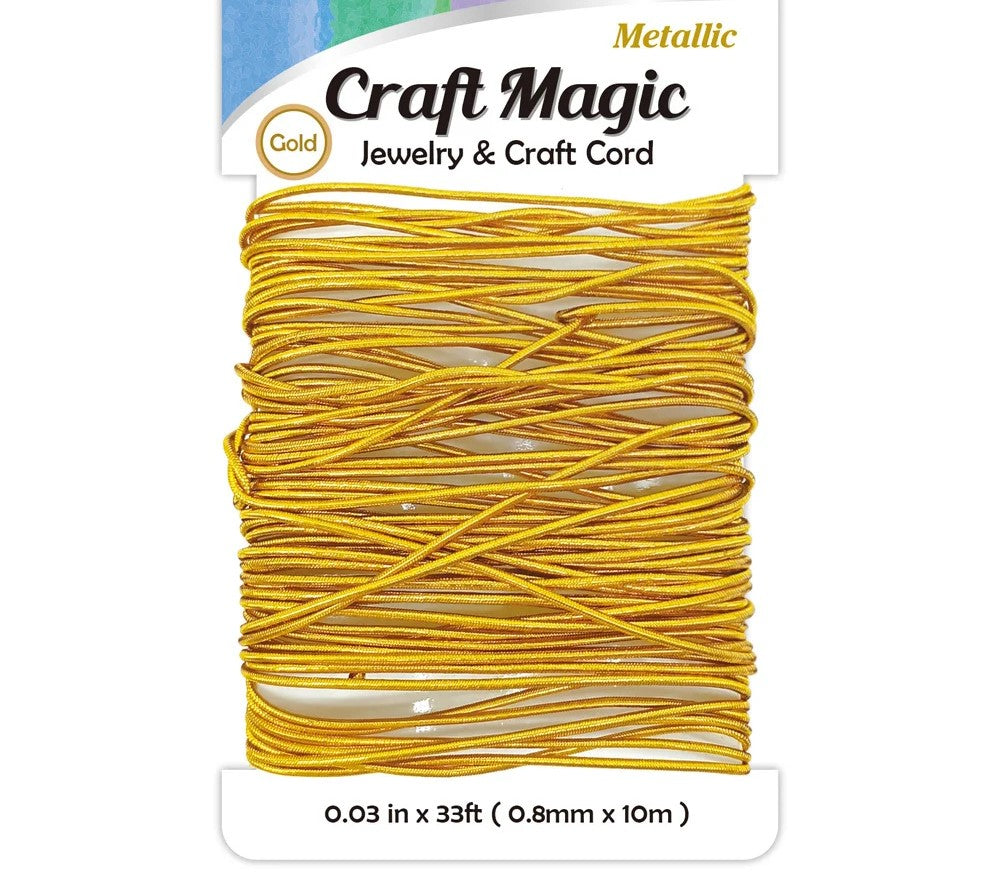 Gold Metallic Stretch Cord