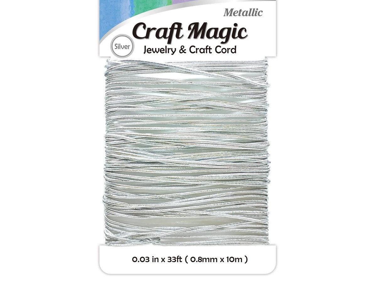 Sliver Metallic Stretch Cord