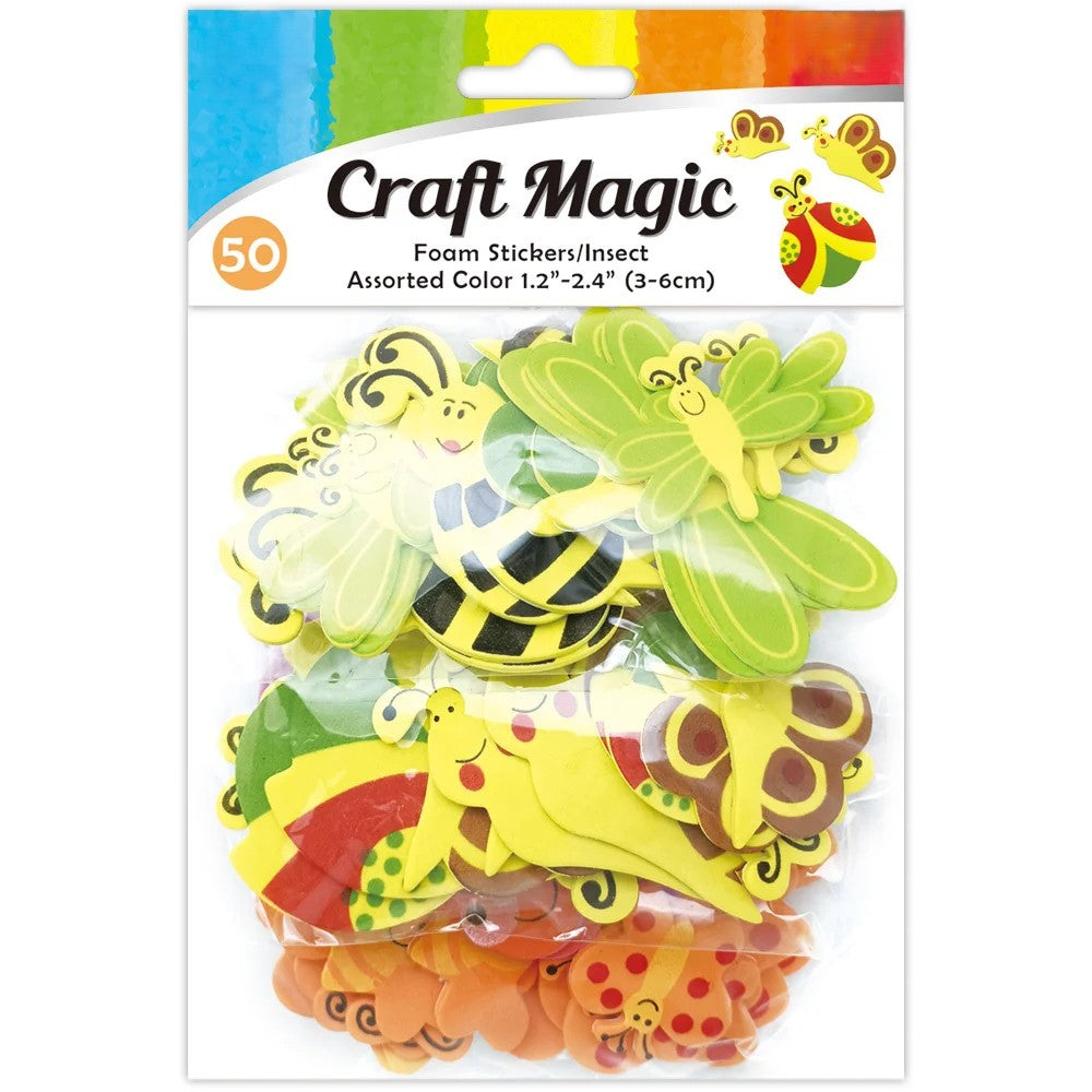Foam Insect sticker 50ct.