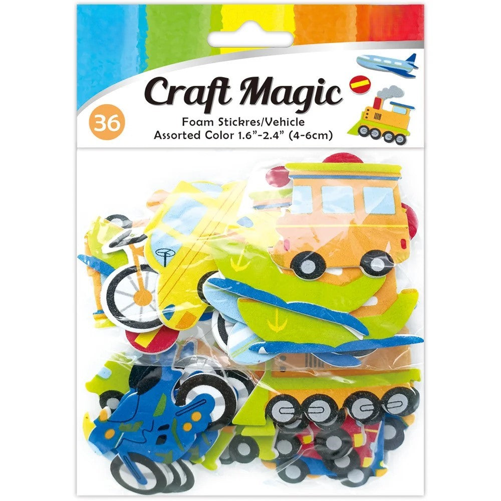 Foam vehicle sticker 36ct.