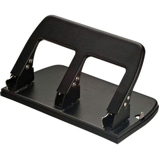 Medium-Duty Fixed-Head 3-Hole Punch, Black 30 Sheet