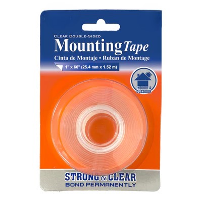 Double Sided Clear Mounting Tape 1" X 60"