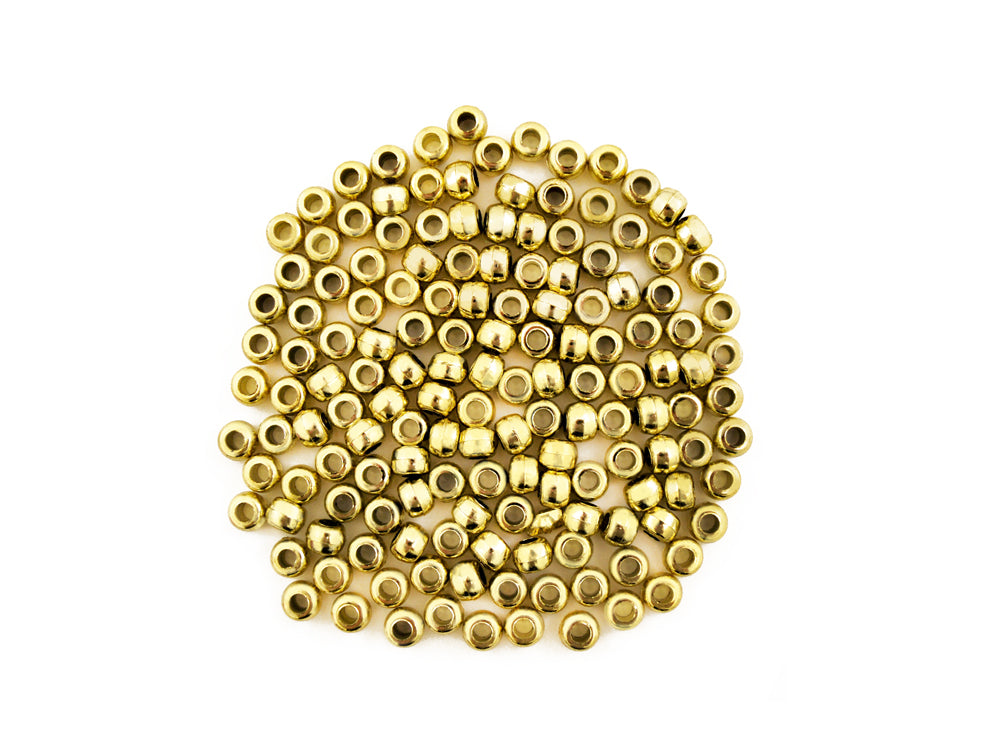 Pony beads metallic gold 6x9mm 150/pk.