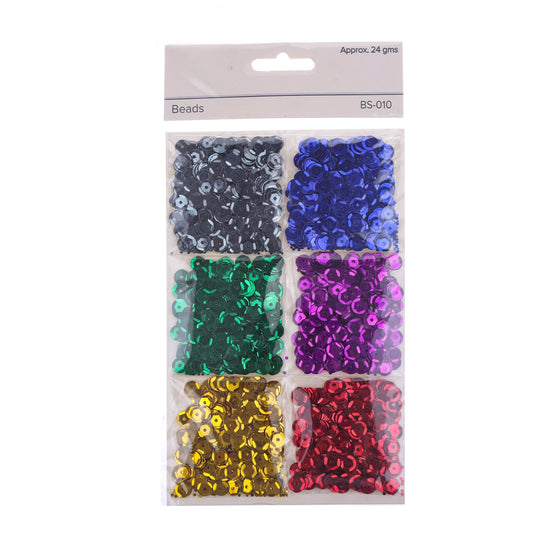 Sequins Approx. 24g 6 Assorted Colors