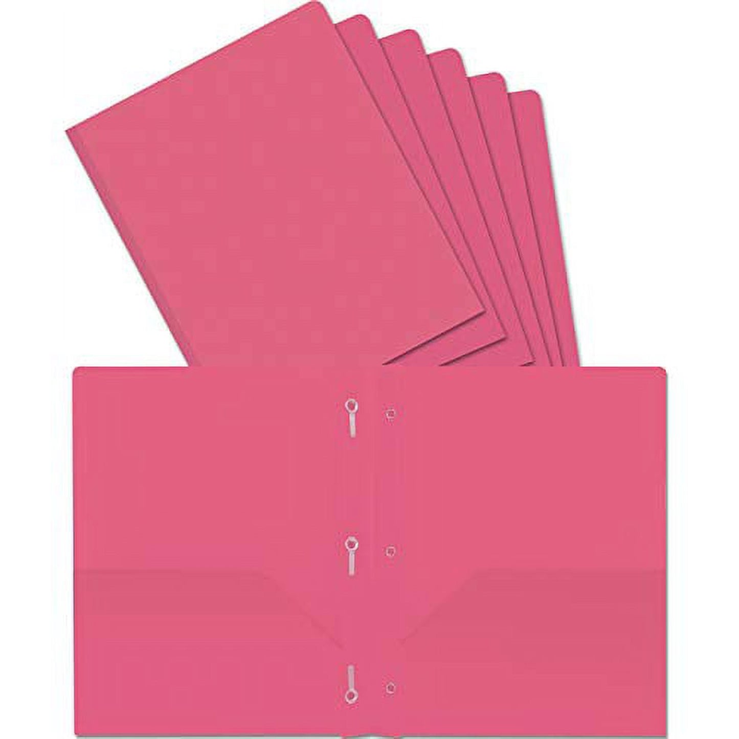 Plastic 3 Prong 2 Pocket Folder Pink