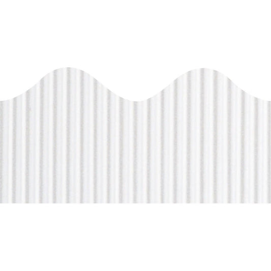 Bordette Scalloped Decorative Border, 2-1/4" x 50' White