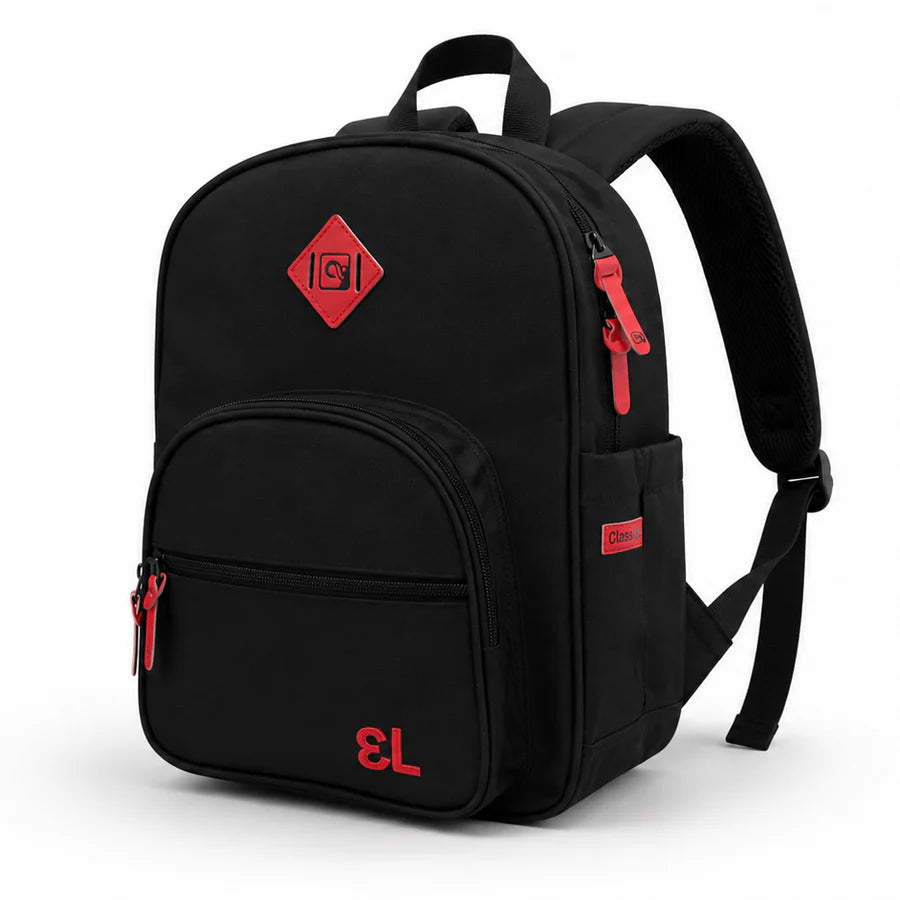 14" Jet Black / Red Backpack
