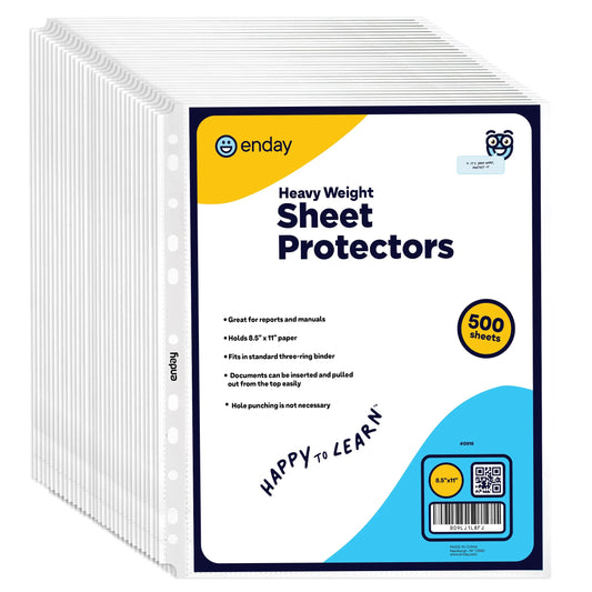 Enday Heavy Weight Top Loading Sheet Protectors 50/Pack