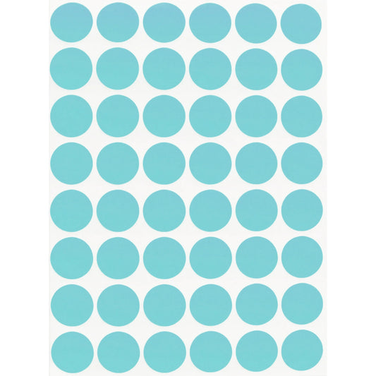 Color Coding Labels 19mm 3/4" Light Blue 32 sheets/pk  1,536 Stickers