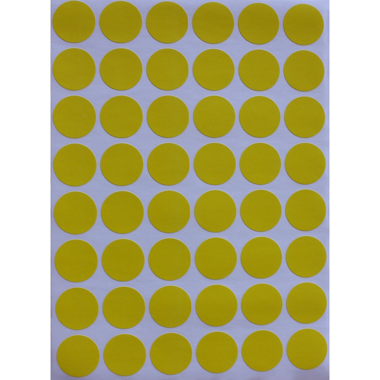 Color Coding Labels 19mm 3/4" Yellow 32 sheets/pk  1,536 Stickers