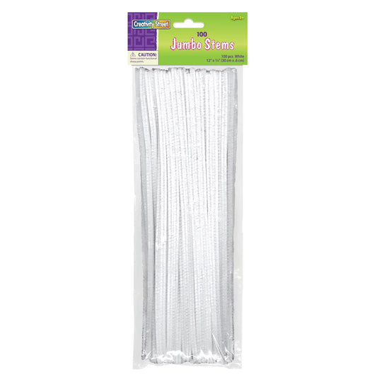 Pipe Cleaner (Chenille Stems) 12" X 6 100 Pieces White